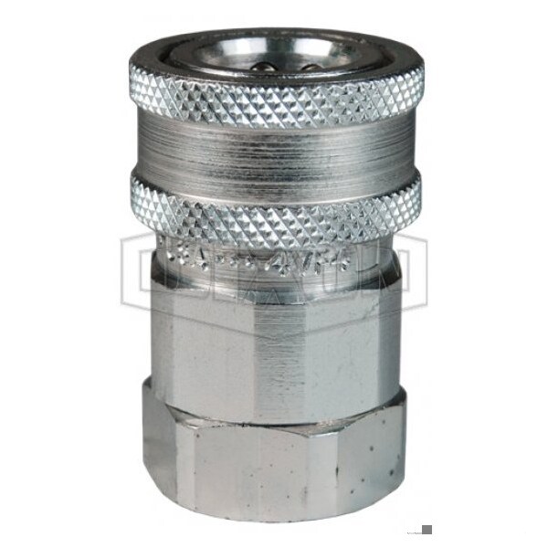 Dixon Snap-Tite by H Series Interchange Valved Quick Connect Coupling, 1-11-1/2 Nominal, FNPT, Steel, Dom 8VF8 - main